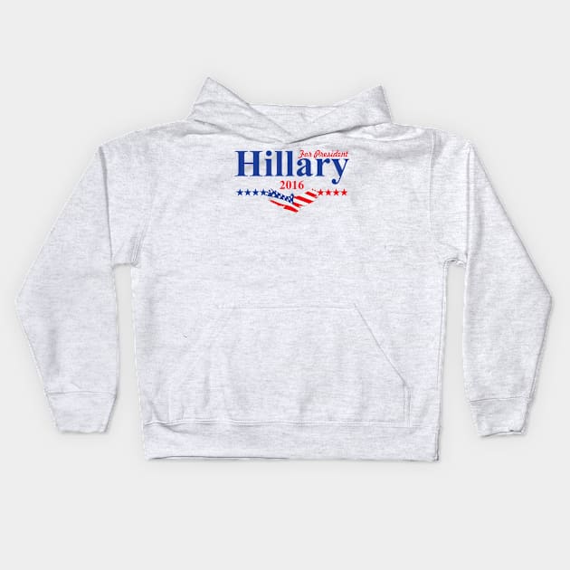 Hillary Clinton For President Kids Hoodie by ESDesign